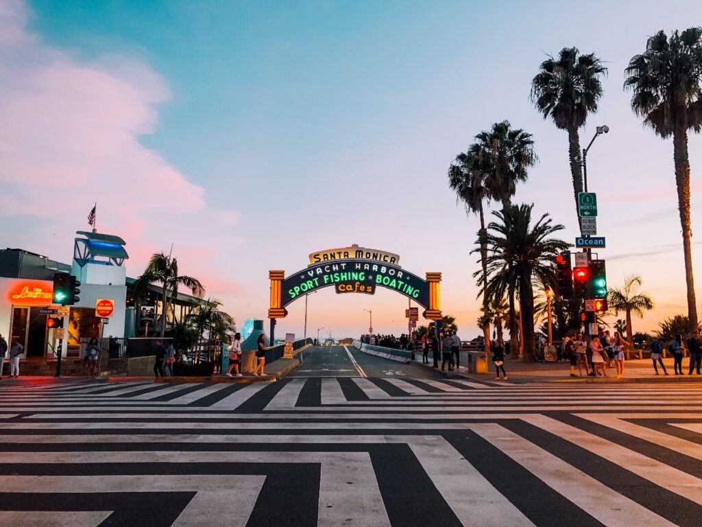 Santa Monica Pier crosswalk