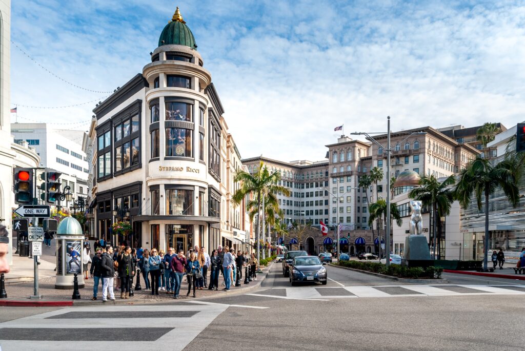 Rodeo Drive in Hollywood Hills, CA. 