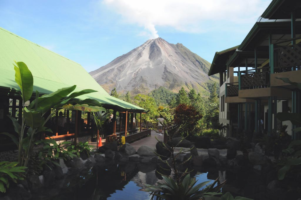 Amazing view of Arenal Volcano from the Arenal Observatory Lodge