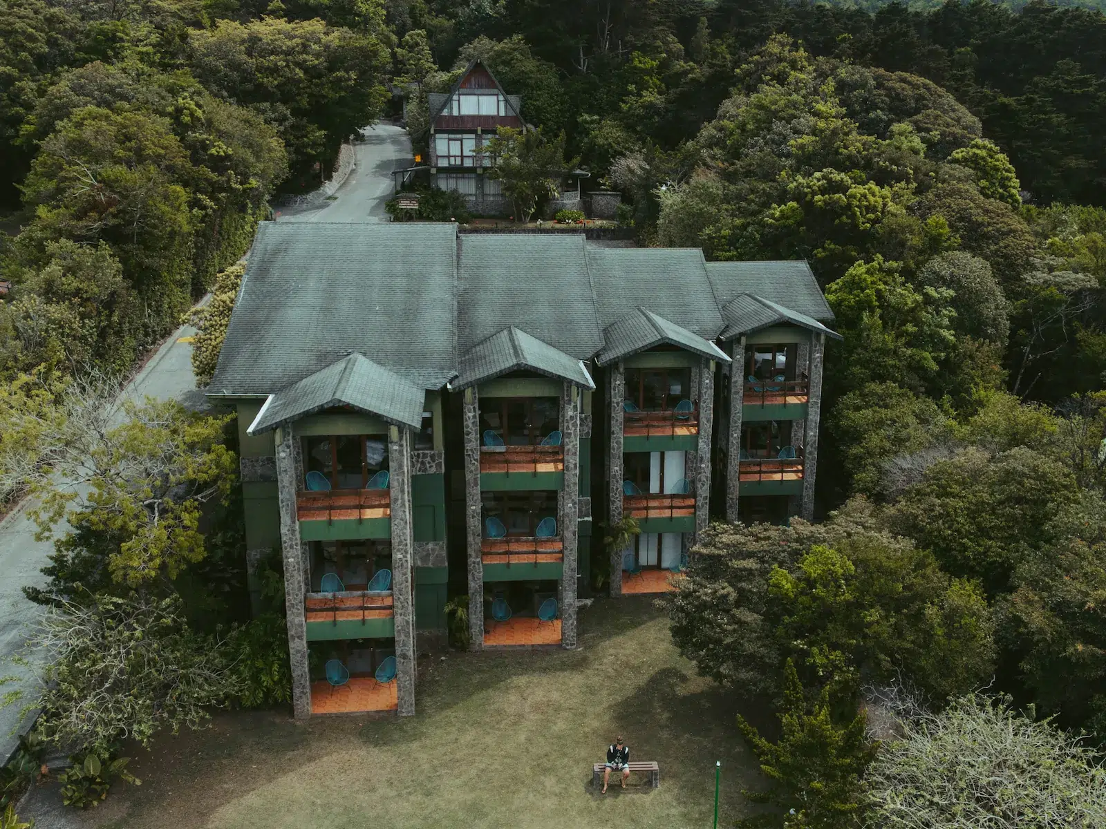 Aerial view of El Establo Hotel in Monteverde, Costa Rica