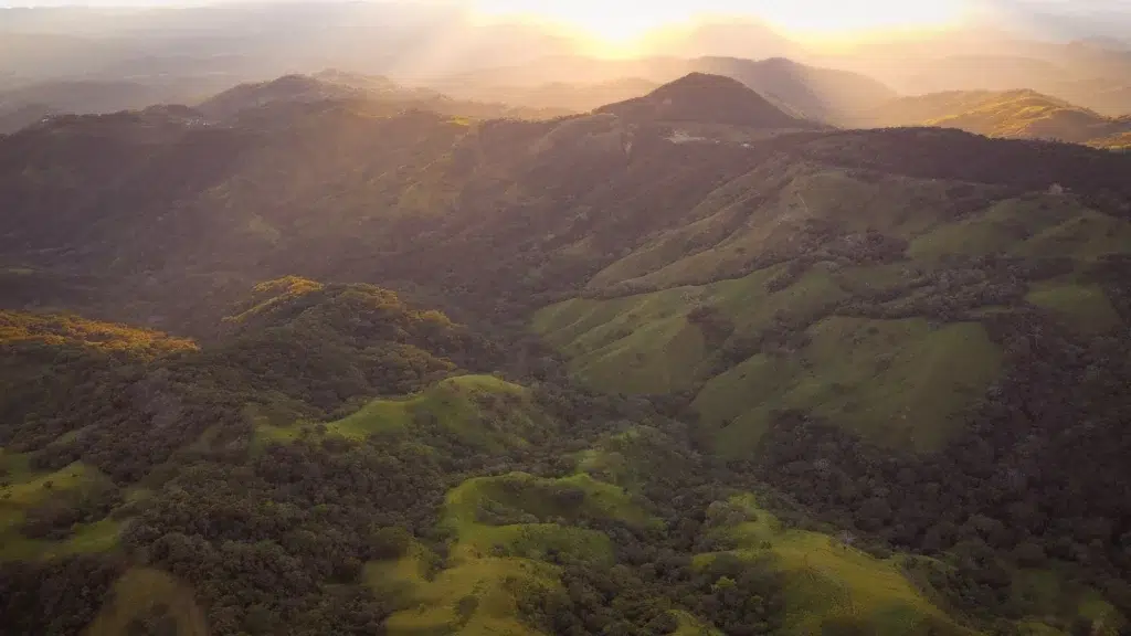 Aerial view of Mountains in Monteverde Cloud Forest