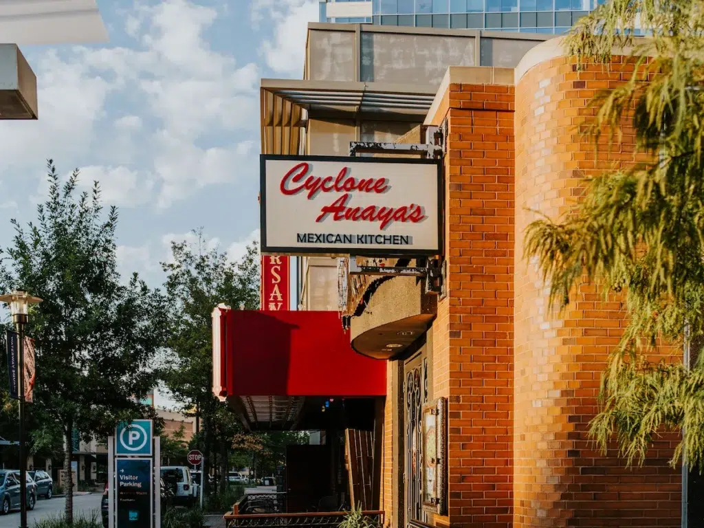 Entrance to Cyclone Anaya's in The Woodlands, Texas