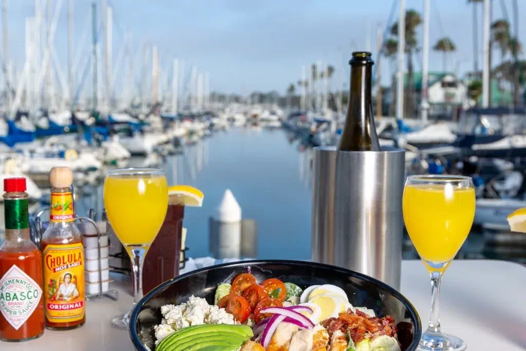 Brunch at Schooner or Later in Long Beach, with views of the Long Beach harbor