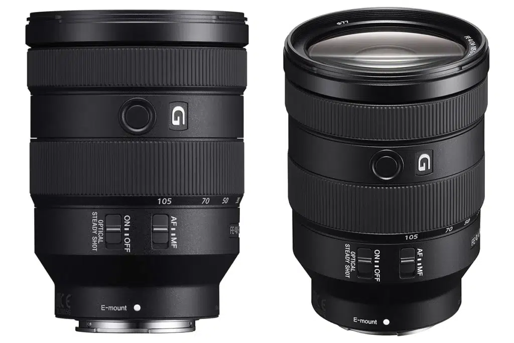 Two views of the Sony 18-105mm f/4 lens