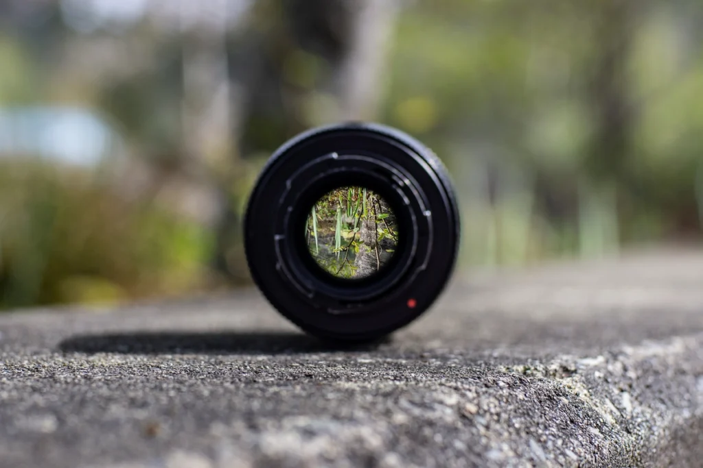 View into a camera lens