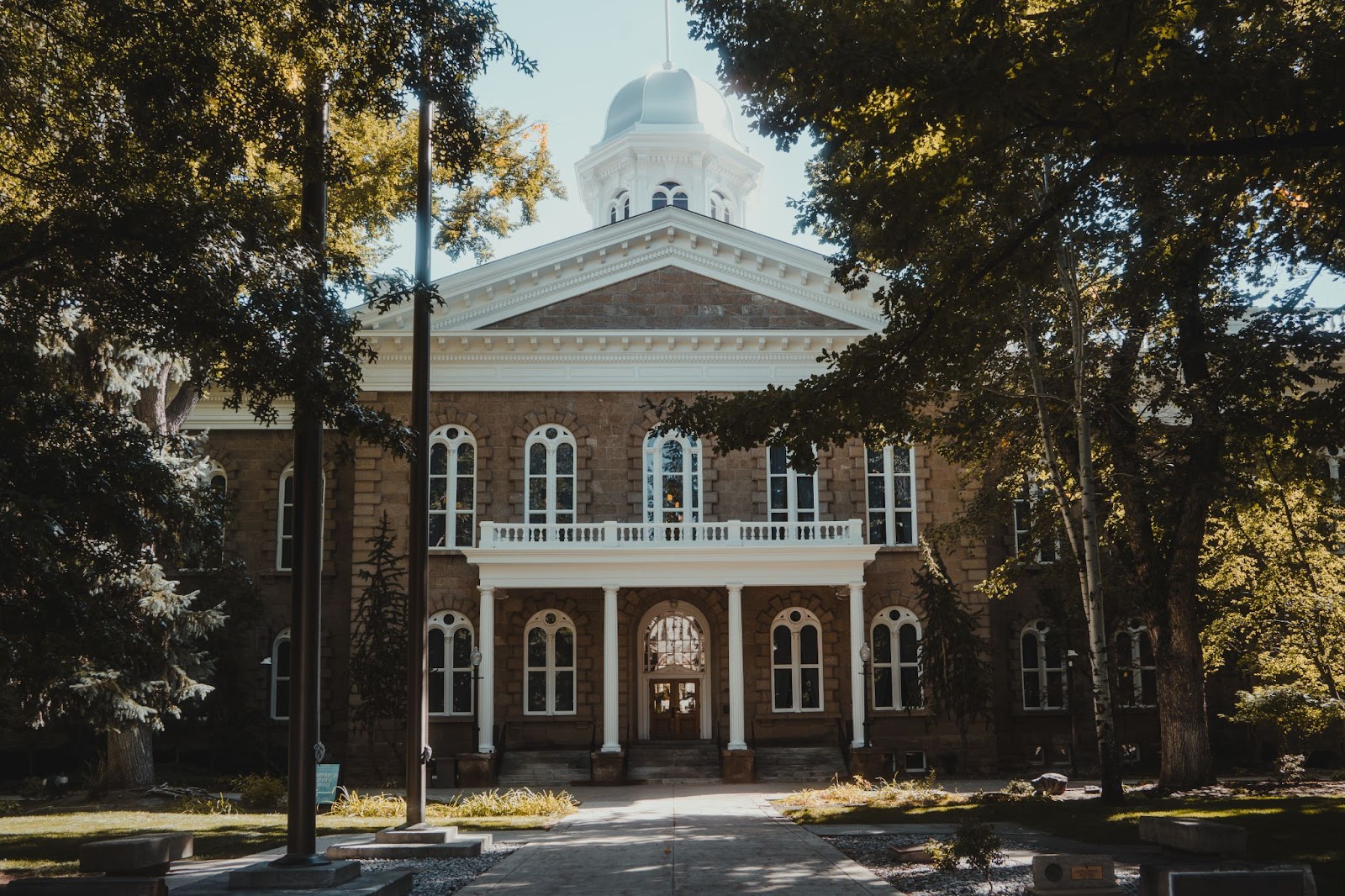 Front of the Nevada State Capitol building in Carson City, Nevada