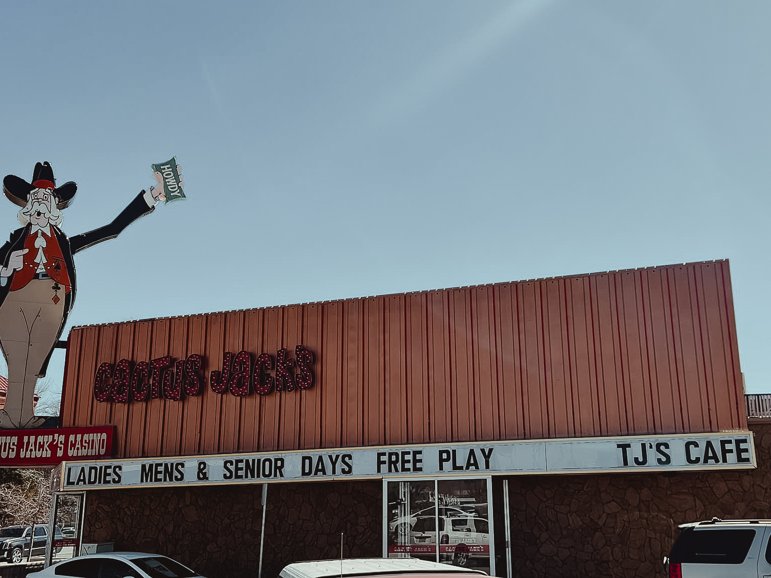 Entrance to TJ's Cafe in Carson City, right inside the Cactus Jacks's Casino